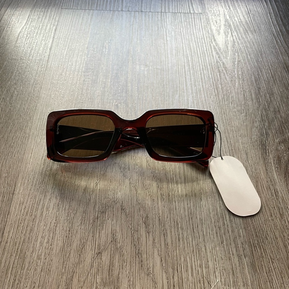 otra louey red oversized square retro y2k statement sunglasses eyewear NEW